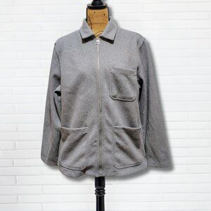 H&M Men’s Gray Felted Zip Jacket | Size M | Reg Fit | Minimalist Smart Casual
